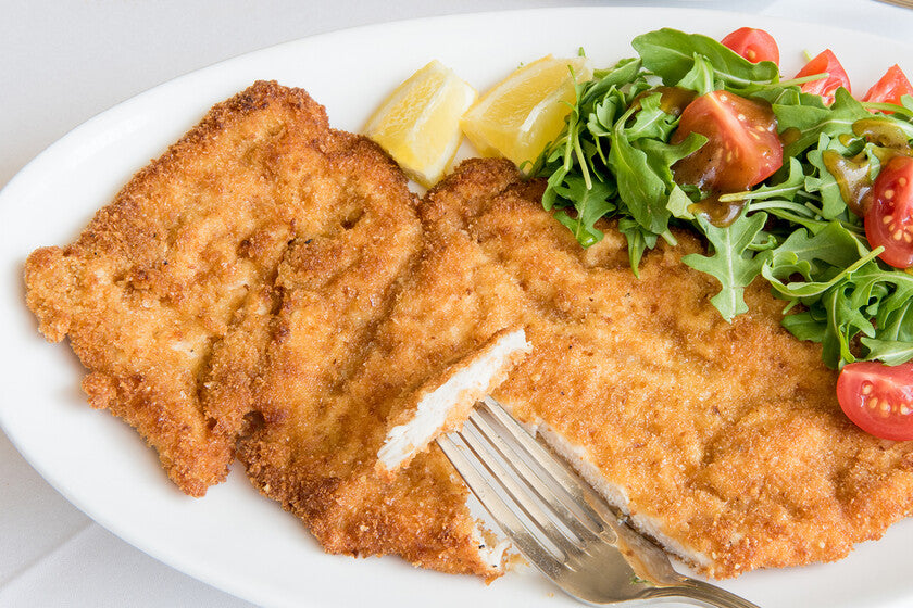 Milanesa de pollo empanizada